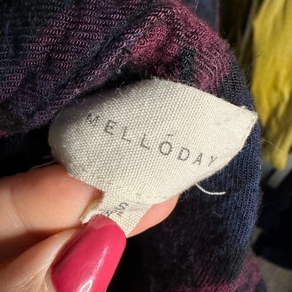 Melloday Stitch Fix Plaid Flannel Button Down Size Small - Picture 8 of 8